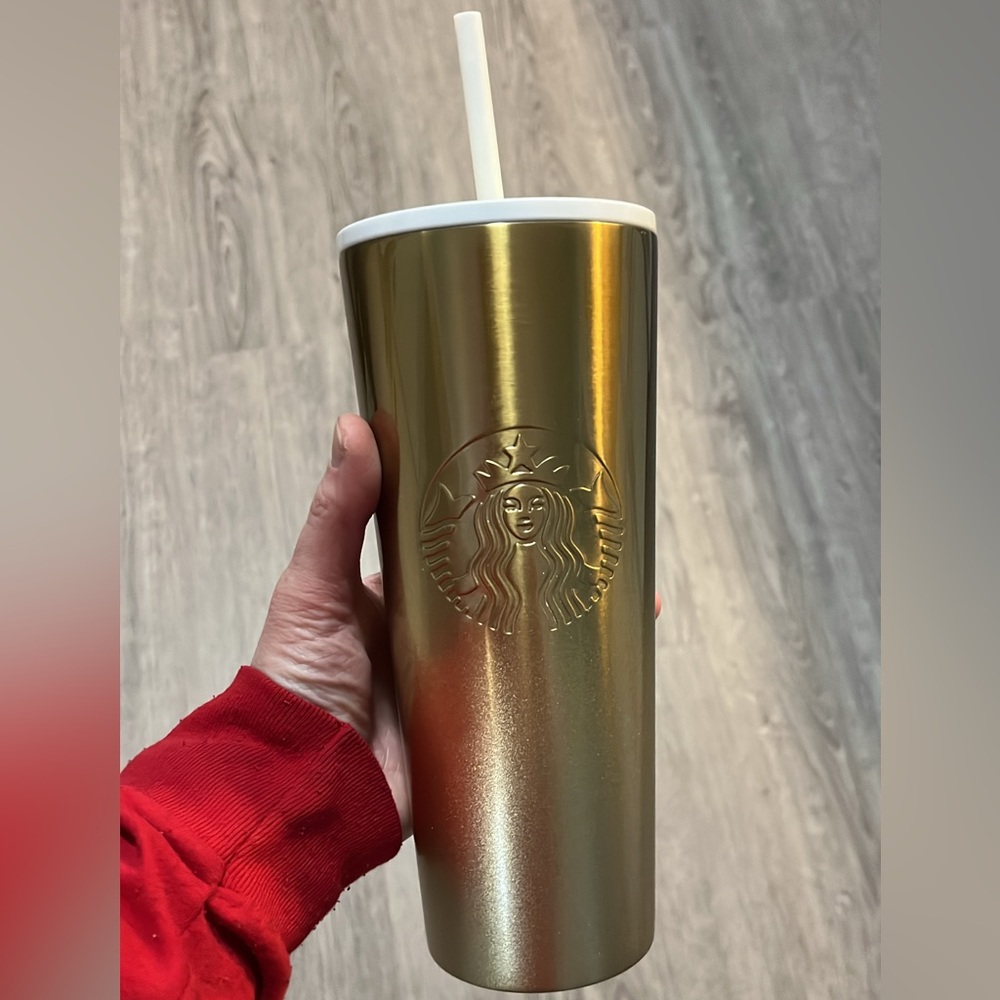 Gold Starbucks 24oz tumbler